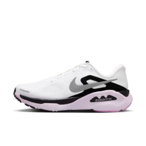 Women's Structure Plus Road Running Shoes In White/metallic Silver-Black