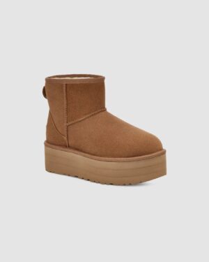 Women's UGG Classic Mini Platform 1134991-CHE Chestnut Suede Comfort Ankle Boots