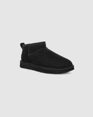 Women's UGG Classic Ultra Mini 1116109-BLK 8 Black Suede Sheepskin Boots KHD2428