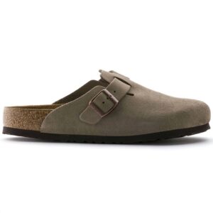Women's Boston Suede Clog In Taupe