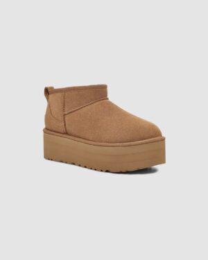 Women's UGG Classic Ultra Mini Platform 1135092-CHE Chestnut Suede Comfort Boots