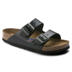 Unisex Arizona Soft Footbed Sandal In Black