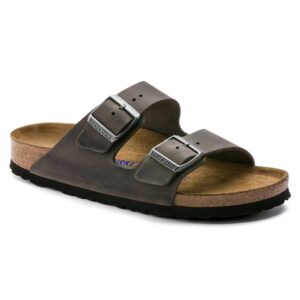 Unisex Arizona Soft Footbed Sandal In Iron