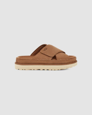 Women's Goldenstar Cross Slide In Chestnut