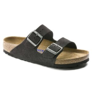 Unisex Arizona Velvet Soft Footbed Sandals In Grey