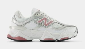 9060 Grade School Lifestyle Shoes (White/Pink)
