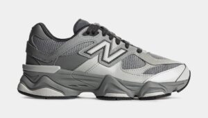 9060 Lace Grade School Lifestyle Shoes (Slate Grey/Harbor Grey)