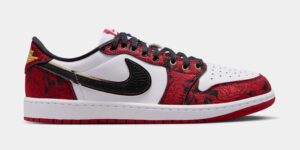 Air Jordan 1 Retro Low OG Garden Mens Lifestyle Shoes (Black/Varsity Red/Summit White)