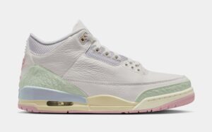Air Jordan 3 Retro Sail And Jade Aura Mens Lifestyle Shoes (Sail/Jade Aura/Aura/Iced Carmine)