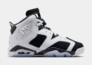Air Jordan 6 Retro Black And White Grade School Lifestyle Shoes (White/Black) Free Shipping