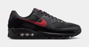 Air Max 90 Mens Running Shoes (Black/Tough Red)