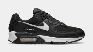 Air Max 90 Womens Running Shoes (Black/Black/White)
