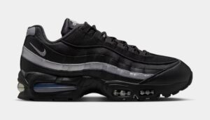 Air Max 95 Big Bubble Mens Running Shoes (Black/Black/White/Metallic Silver)