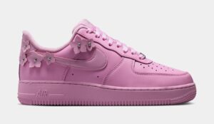 Air Force 1 Florette Womens Lifestyle Shoes (Pink Rise/Pink Foam/Metallic Silver)