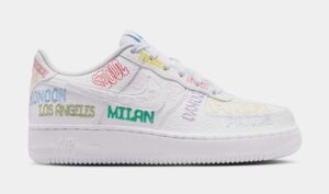 Air Force 1 LV8 3 Grade School Lifestyle Shoes (White)
