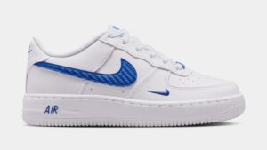 Air Force 1 Tech Essential Grade School Lifestyle Shoes (White/Game Royal)