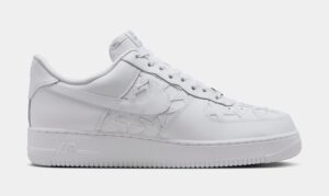 Air Force 1 White Stars Mens Lifestyle Shoes (White/White/Metallic Silver)