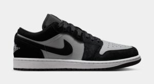 Air Jordan 1 Low Mens Lifestyle Shoes (Black/White/Light Smoke Grey)