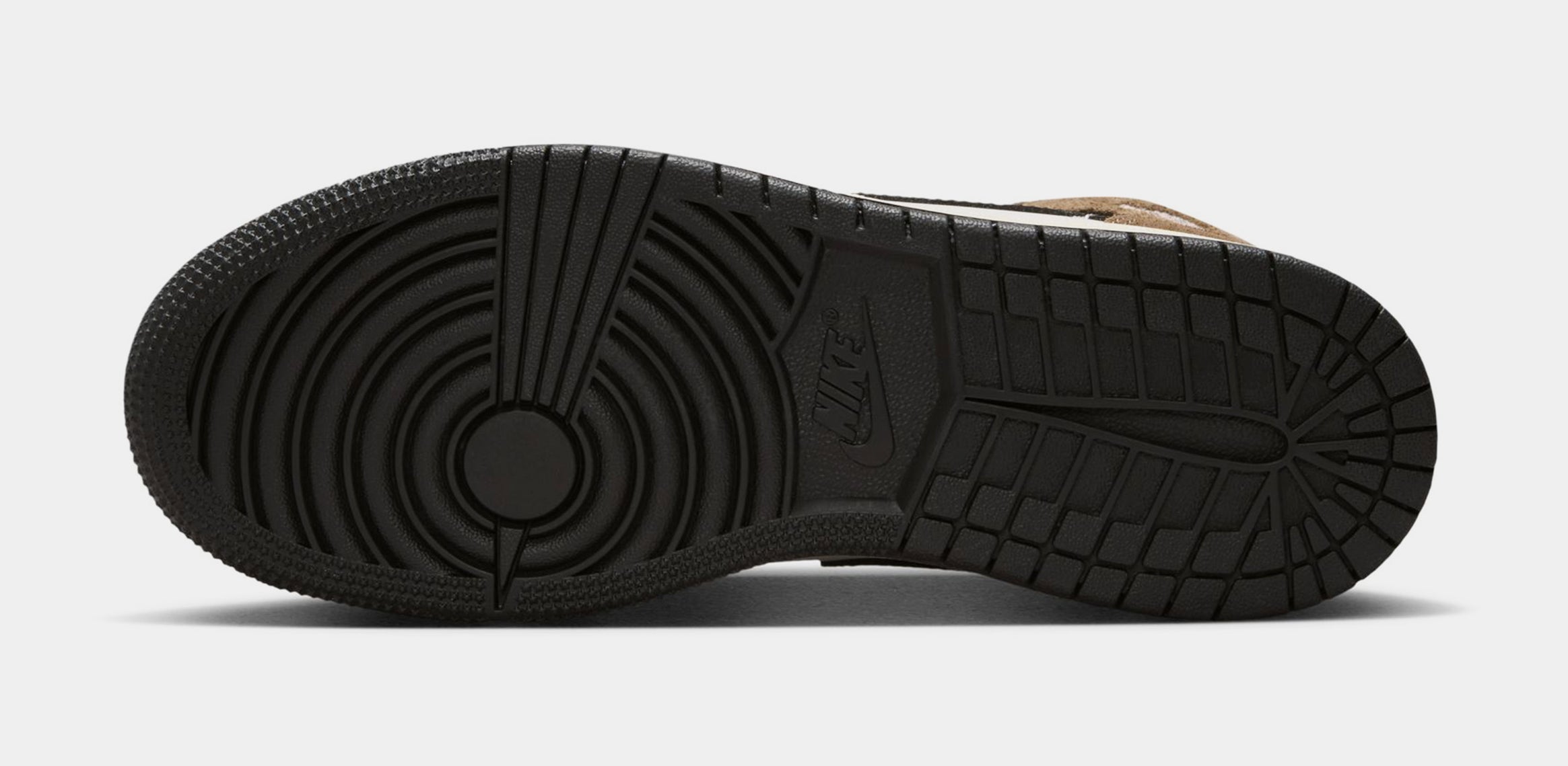 Air Jordan 1 Mid Black Palomino Grade School Lifestyle Shoes (Black/Phantom/Palomino/University Red) - Image 4