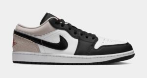 Air Jordan 1 Low SE Mens Lifestyle Shoes (Black/White/Light Orewood Brown/Team Red)