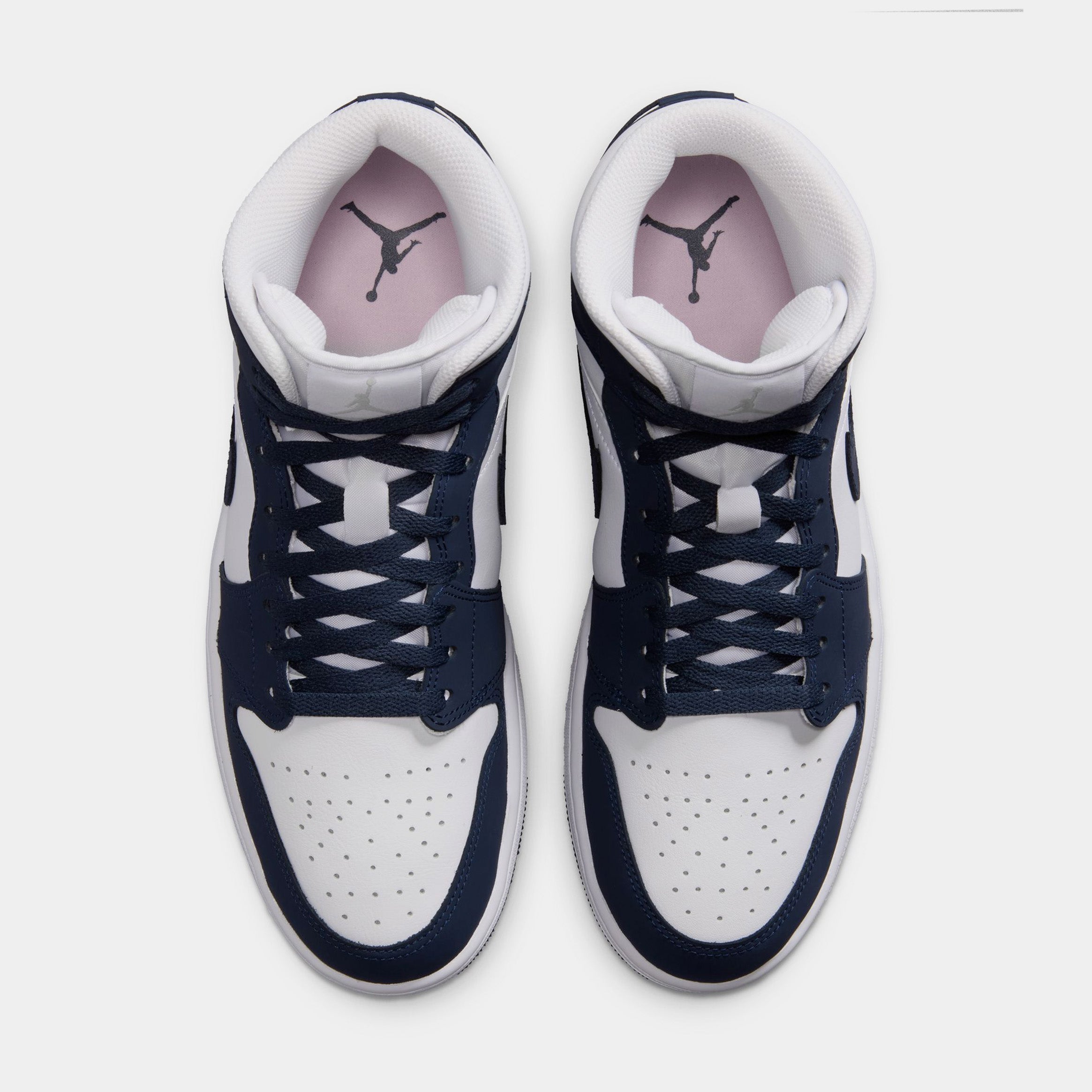 Air Jordan 1 Mid Obsidian Mens Lifestyle Shoes (Obsidian/Obsidian/White/Grey Fog) - Image 2
