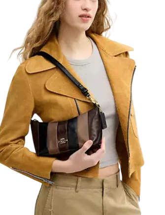 Coach Caitlin Shoulder Bag With Striped Patchwork - Image 2