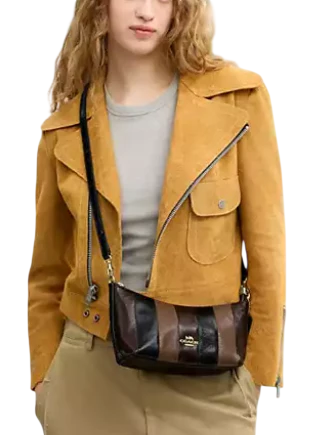 Coach Caitlin Shoulder Bag With Striped Patchwork - Image 3