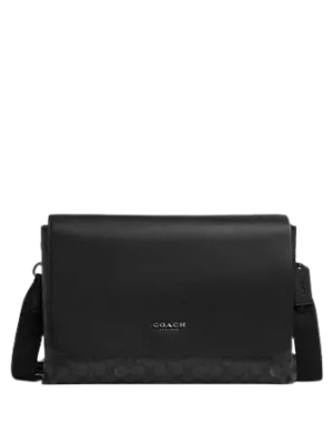 Coach Caleb Messenger Bag In Signature Canvas