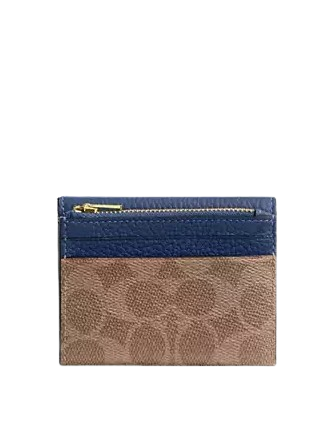 Coach Card Holder Wallet In Signature Canvas - Image 2