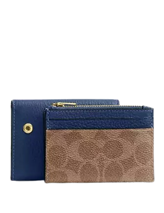 Coach Card Holder Wallet In Signature Canvas - Image 3