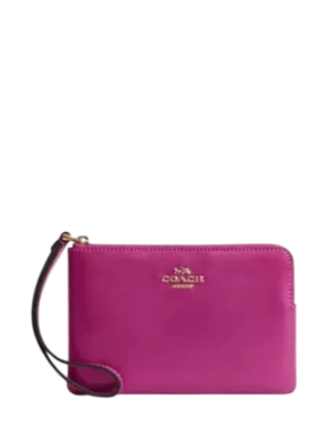 Coach Corner Zip Wristlet