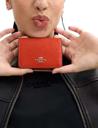 Coach Card Holder Wallet In Signature Canvas - Image 2