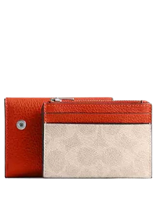 Coach Card Holder Wallet In Signature Canvas - Image 4
