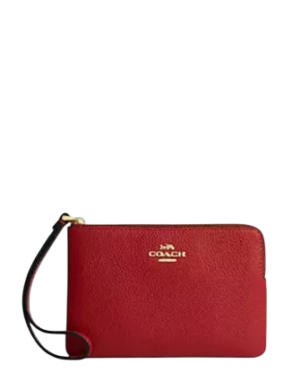 Coach Corner Zip Wristlet
