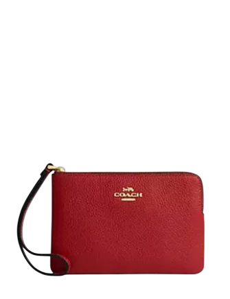 Coach Corner Zip Wristlet