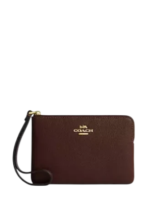 Coach Corner Zip Wristlet