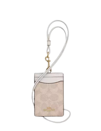 Coach Id Lanyard In Signature Canvas