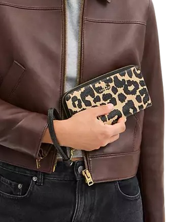 Coach Long Zip Around Wallet With Leopard Print - Image 2