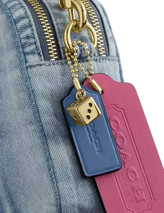 Coach Carey Crossbody Bag In Loved Denim With Charms - Image 2
