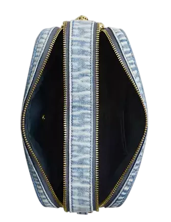 Coach Carey Crossbody Bag In Loved Denim With Charms - Image 3