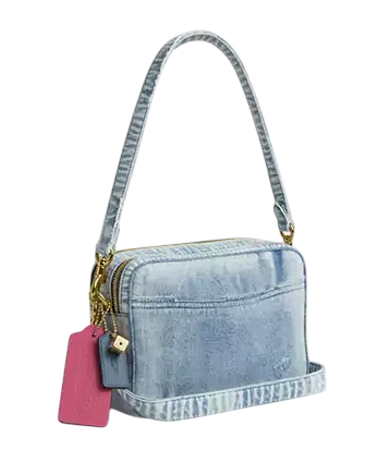 Coach Carey Crossbody Bag In Loved Denim With Charms - Image 4