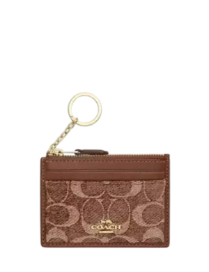 Coach Mini Skinny ID Case In Signature Chenille