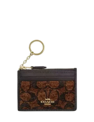 Coach Mini Skinny ID Case In Signature Chenille