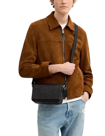 Coach Jack Small Flap Crossbody Bag In Signature Canvas - Image 3
