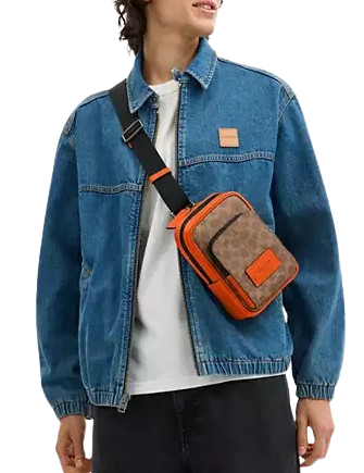 Coach Racer Sling Pack In Colorblock Signature Canvas - Image 4