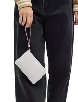 Coach Corner Zip Wristlet In Signature Canvas - Image 2
