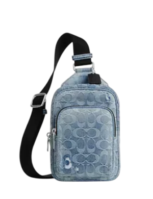 Coach Racer Sling Pack In Loved Signature Denim