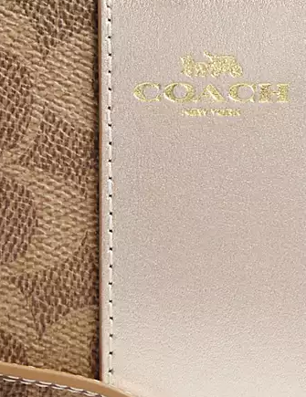 Coach Corner Zip Wristlet In Signature Canvas - Image 3