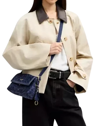 Coach Etta Small Flap Shoulder Bag In Signature Chenille - Image 2