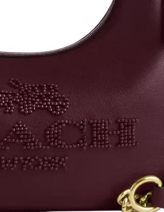 Coach Carmen Mini Crossbody Bag With Beaded Coach Graphic - Image 2